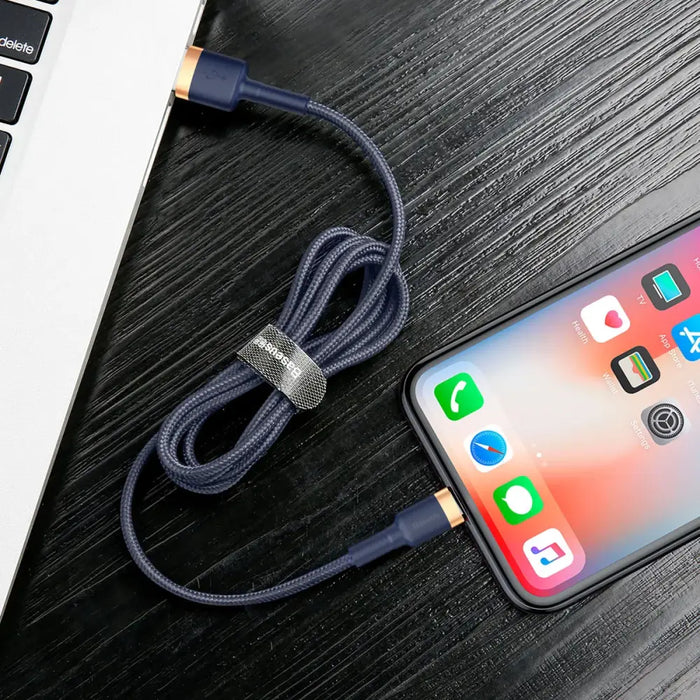 Baseus Cafule USB-A / Lightning 2.4A QC 3.0 cable 1 m - blue-gold - Cell phone cables<<<HurtelXML