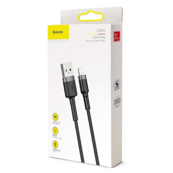 Baseus Cafule USB Lightning Cable 2A 3m (Black + Gray) - USB to Lightning<<<USB cables<<<GSM