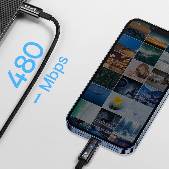 Baseus CATS000003 Lightning - USB-C cable 20W 480Mb/s 1m - blue - Cell phone cables<<<HurtelXML