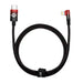 Baseus CAVP000220 angled Lightning - USB-C PD cable 20W 480Mb/s 1m - red - Cell phone cables<<<HurtelXML
