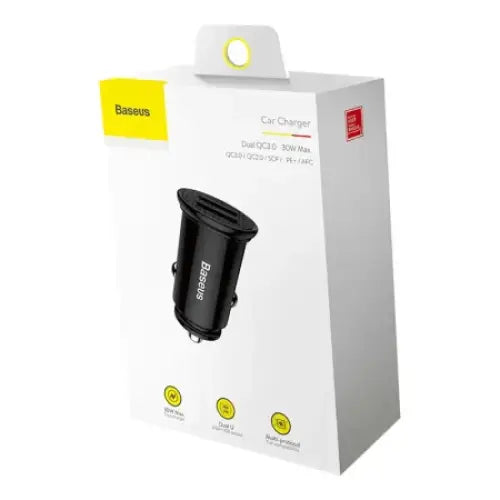 Baseus Circular 2xUSB QC3.0 5A 30W car charger (black) - Car chargers<<<Chargers<<<GSM Accessories<<<InnproXML&&&Cell