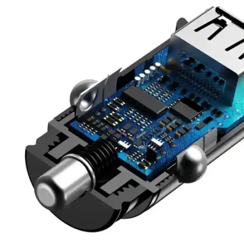 Baseus Circular 2xUSB QC3.0 5A 30W car charger (black) - Car chargers<<<Chargers<<<GSM Accessories<<<InnproXML&&&Cell