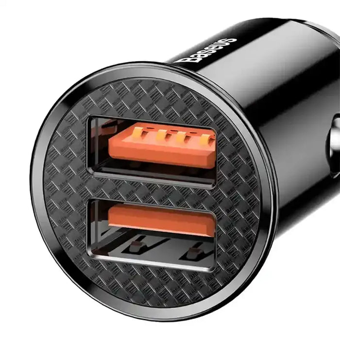 Baseus Circular 2xUSB QC3.0 5A 30W car charger (black) - Car chargers<<<Chargers<<<GSM Accessories<<<InnproXML&&&Cell