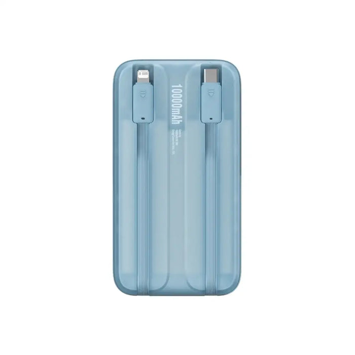 Baseus Comet Series powerbank with display 10000mAh 22.5W - blue + USB-A - USB-C cable 0.3m - white