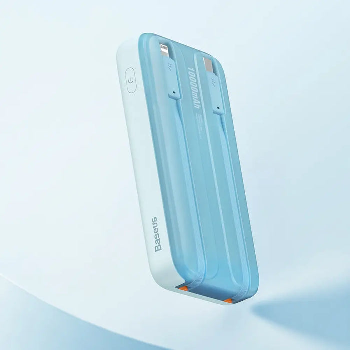 Baseus Comet Series powerbank with display 10000mAh 22.5W - blue + USB-A - USB-C cable 0.3m - white