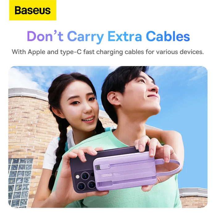 Baseus Comet Series powerbank with display 10000mAh 22.5W - purple + USB-A / USB-C cable - Powerbanks<<<HurtelXML