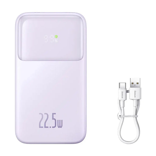 Baseus Comet Series powerbank with display 10000mAh 22.5W - purple + USB-A / USB-C cable - Powerbanks<<<HurtelXML