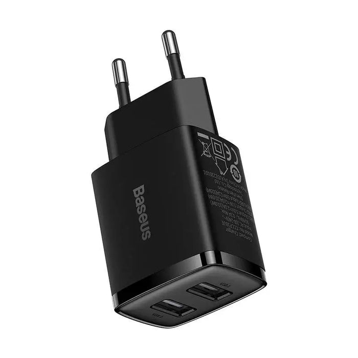 Baseus Compact Quick Charger 2x USB 10.5W (black) - mains chargers<<<Chargers<<<GSM Accessories<<<InnproXML&&&Cell