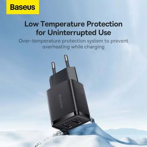 Baseus Compact Quick Charger 2x USB 10.5W (black) - mains chargers<<<Chargers<<<GSM Accessories<<<InnproXML&&&Cell