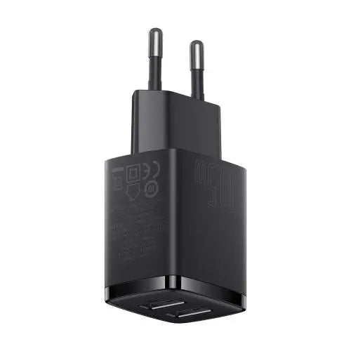 Baseus Compact Quick Charger 2x USB 10.5W (black) - mains chargers<<<Chargers<<<GSM Accessories<<<InnproXML&&&Cell