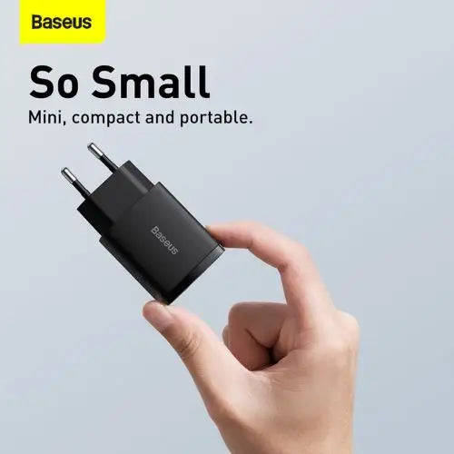 Baseus Compact Quick Charger USB USB-C 20W (black) - Car charger<<<Основна<<<DunaXML&&&Car