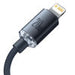 Baseus Crystal cable USB-C to Lightning 20W PD 1.2m (black) - USB-C to Lightning<<<USB cables<<<GSM