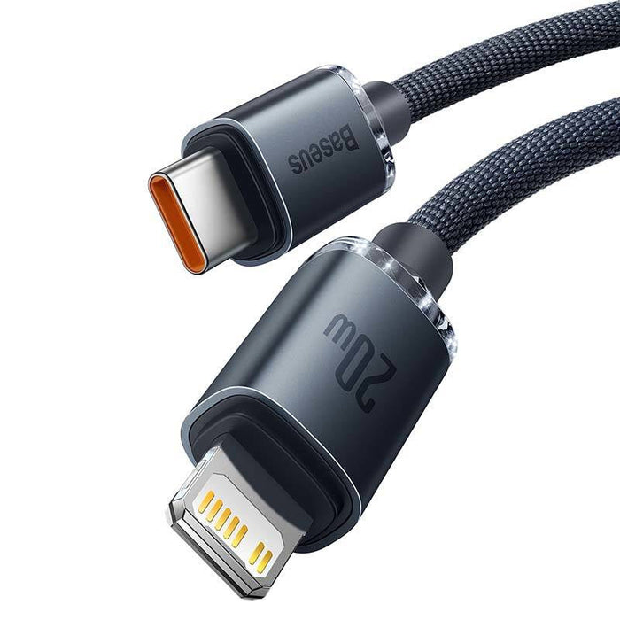 Baseus Crystal cable USB-C to Lightning 20W PD 1.2m (black) - USB-C to Lightning<<<USB cables<<<GSM