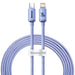 Baseus Crystal cable USB-C to Lightning 20W PD 2m (violet) - USB-C to Lightning<<<USB cables<<<GSM