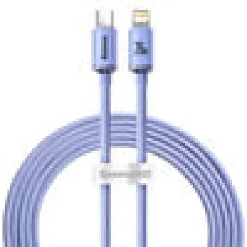 Baseus Crystal cable USB-C to Lightning 20W PD 2m (violet) - USB-C to Lightning<<<USB cables<<<GSM