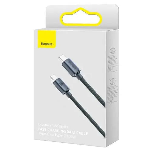 Baseus Crystal Shine cable USB-C to USB-C 100W 1.2m (black) - Type-C cable<<<Accessories<<<Основна<<<DunaXML&&&USB-C