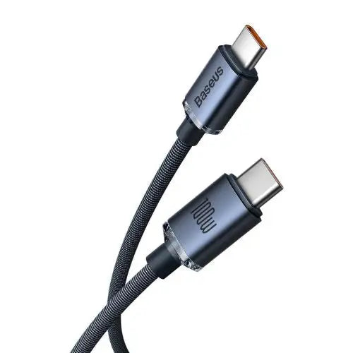 Baseus Crystal Shine cable USB-C to USB-C 100W 1.2m (black) - Type-C cable<<<Accessories<<<Основна<<<DunaXML&&&USB-C