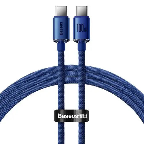 Baseus Crystal Shine cable USB-C to USB-C 100W 1.2m (blue) - Type-C cable<<<Accessories<<<Основна<<<DunaXML&&&USB-C