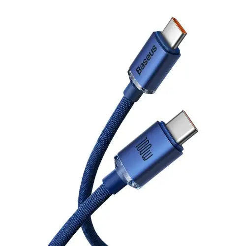 Baseus Crystal Shine cable USB-C to USB-C 100W 1.2m (blue) - Type-C cable<<<Accessories<<<Основна<<<DunaXML&&&USB-C