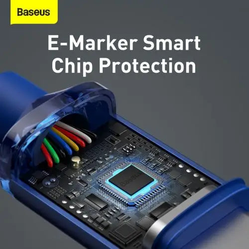 Baseus Crystal Shine cable USB-C to USB-C 100W 1.2m (blue) - Type-C cable<<<Accessories<<<Основна<<<DunaXML&&&USB-C