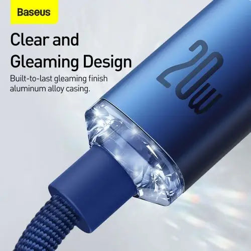 Baseus Crystal Shine cable USB-C to Lightning 20W PD 2m (blue) - Lightning