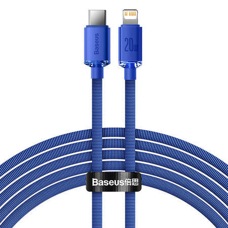 Baseus Crystal Shine cable USB-C to Lightning 20W PD 2m (blue) - USB-C to Lightning<<<USB cables<<<GSM