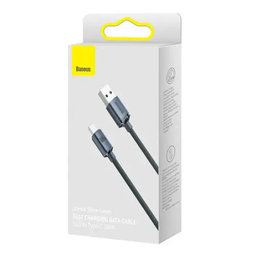 Baseus Crystal Shine cable USB to USB-C 100W 1.2m (black) - USB to USB-C<<<USB cables<<<GSM