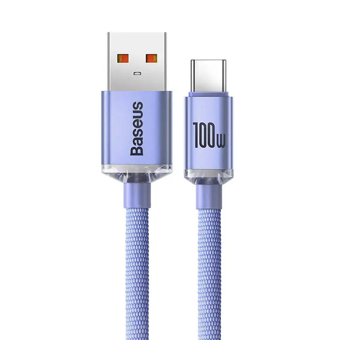 Baseus Crystal Shine cable USB to USB-C 100W 2m (purple) - USB to USB-C<<<USB cables<<<GSM