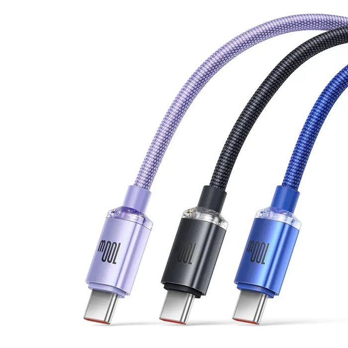 Baseus Crystal Shine cable USB to USB-C 100W 2m (purple) - USB to USB-C<<<USB cables<<<GSM