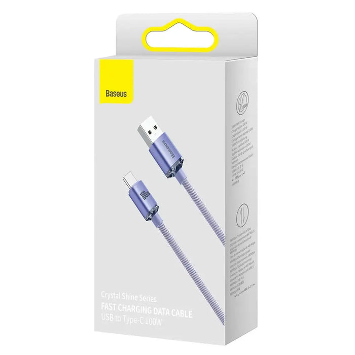 Baseus Crystal Shine cable USB to USB-C 100W 2m (purple) - USB to USB-C<<<USB cables<<<GSM
