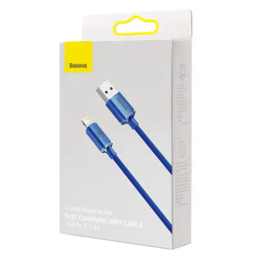 Baseus Crystal Shine cable USB to Lightning 2.4A 1.2m (blue) - USB to Lightning<<<USB cables<<<GSM