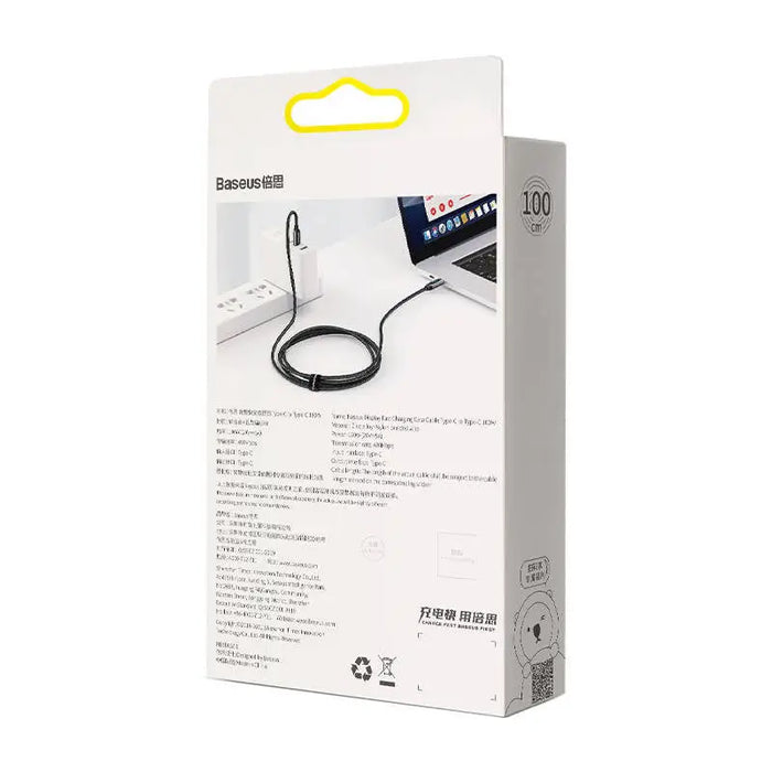 Baseus Display Cable USB-C to Type-C 100W 1m (black) - USB-C to USB-C<<<USB cables<<<GSM Accessories<<<InnproXML&&&Cell