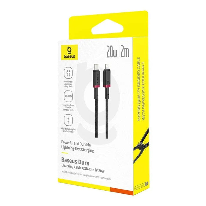 Baseus Dura Type C fast charging cable for iP 20 W 2 m Black Red - USB cablesAKG-KAB<<<GSM accessoriesAKG<<<ActionPL