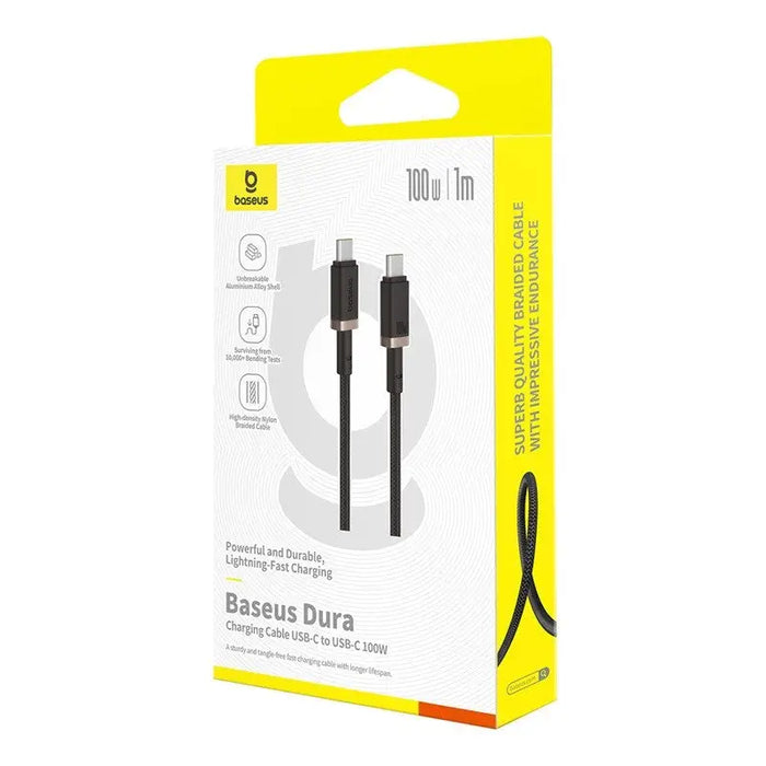 Baseus Dura Type C to Type C 100 W fast charging cable 1 m Black Gold - USB cablesAKG-KAB<<<GSM
