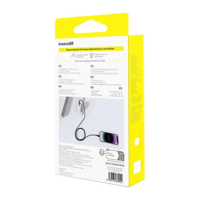 Baseus Dura USB-C - iP - USB-C to Lightning (7-pin) cable 20 W 2 m (black gold) - USB cablesAKG-KAB<<<GSM