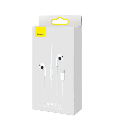 Baseus Encok C17 Earphones (white) - Audio<<<Основна<<<DunaXML&&&Wired<<<Headphones<<<Audio<<<InnproXML&&&Headphones