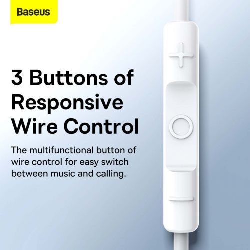 Baseus Encok C17 Earphones (white) - Audio<<<Основна<<<DunaXML&&&Wired<<<Headphones<<<Audio<<<InnproXML&&&Headphones