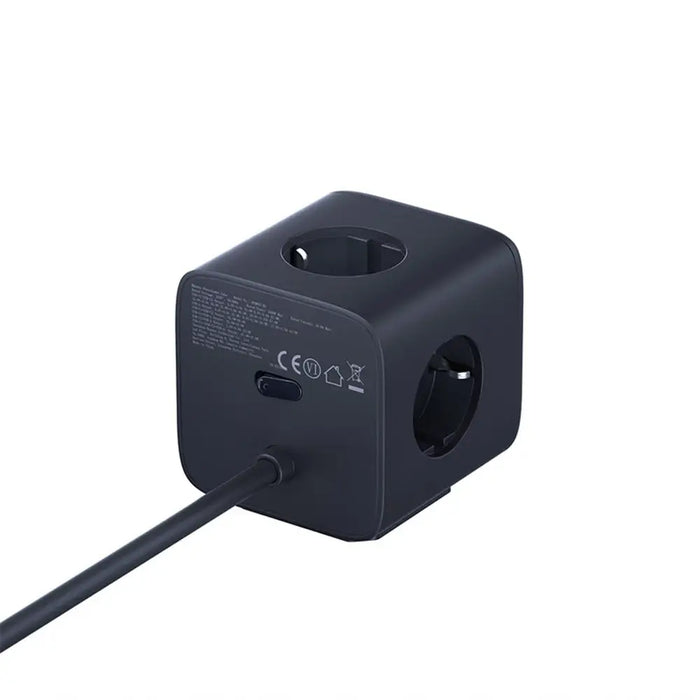 Baseus EnerFill FA11 67W Power Strip USB-A + USB-C Cube + 3 x EU Socket 1.5m - Black - Cell phone USB