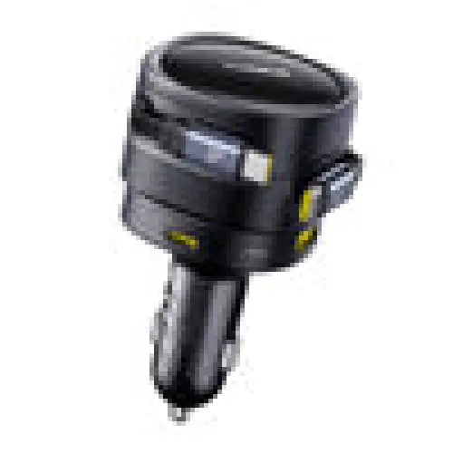 Baseus Enjoyment Max car charger with USB-C + USB-C cables and USB-A + USB-C ports 90W Black - Car