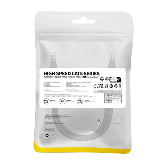 Baseus Ethernet CAT5 1,5m network cable (black) - Network cables<<<Cables<<<IT Accessories<<<InnproXML&&&Kable