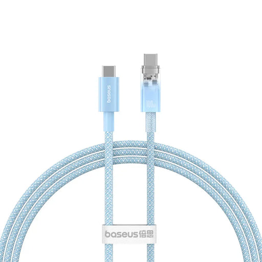 Baseus Explorer 100W USB-C - USB-C Cable with Intelligent Temperature Sensor 1m - Blue - Cell phone cables<<<HurtelXML