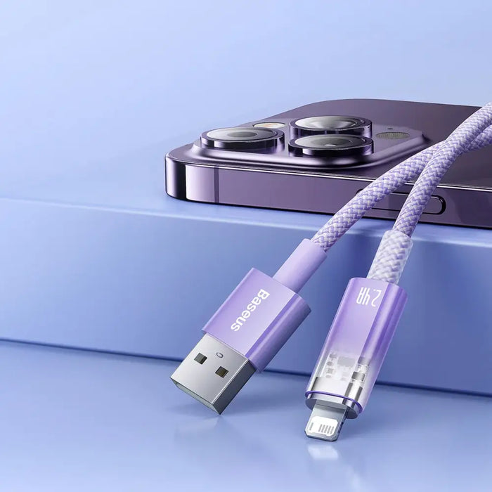Baseus Explorer Series cable USB - Lightning 2.4A 2 m white (CATS010102) - Cell phone cables<<<HurtelXML