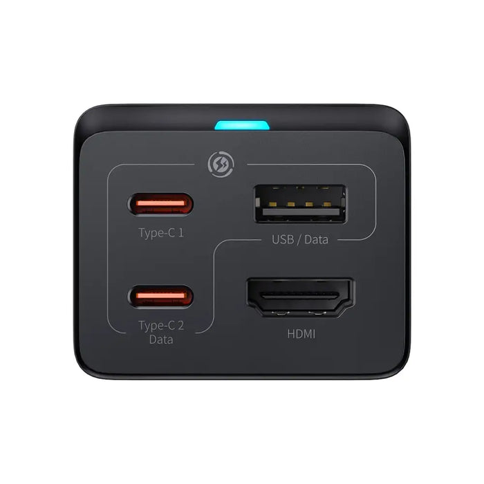 Baseus fast charger GaN5 Pro HUB HDMI 2 x USB-C / USB-A / HDMI 4K 30Hz 1.5m black + USB-C cable - USB-C 100W 40Gb/s