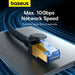 Baseus fast internet cable RJ45 cat.7 10Gbps 0.5m braided black - Network cables<<<HurtelXML
