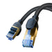 Baseus fast internet cable RJ45 cat.7 10Gbps 0.5m braided black - Network cables<<<HurtelXML