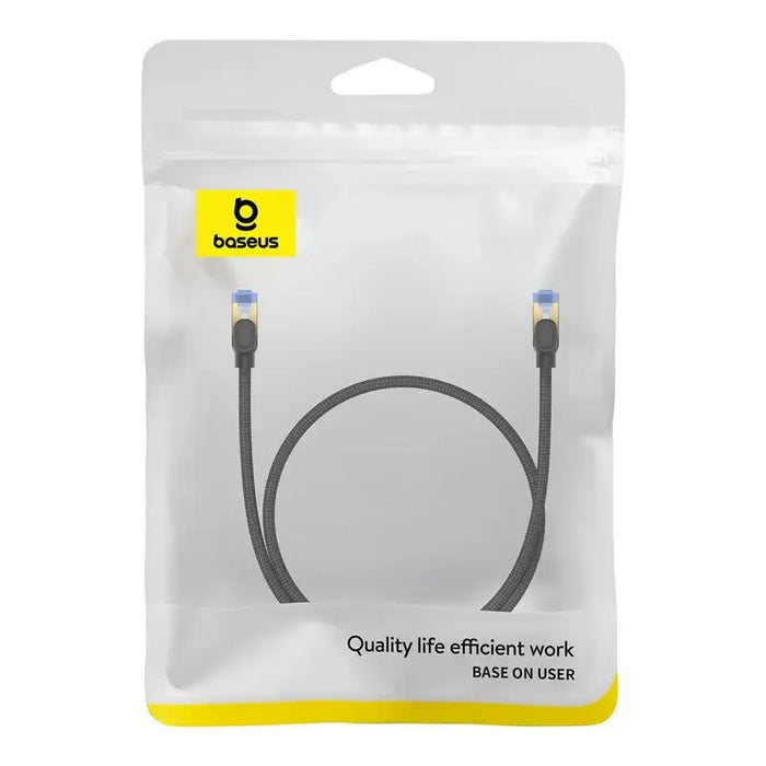 Baseus fast internet cable RJ45 cat.7 10Gbps 0.5m braided black - Network cables<<<HurtelXML