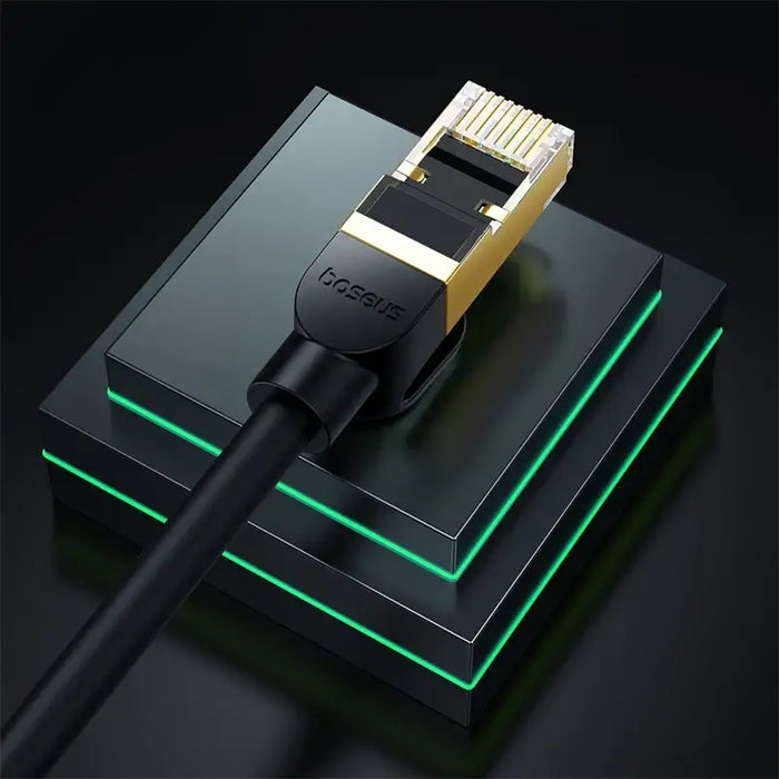 Baseus fast network cable RJ-45 cat.8 40Gbps 1m round - black - Network cables<<<HurtelXML