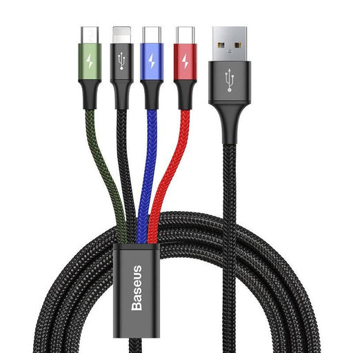 Baseus Fast USB Cable 4in1 2xUSB-C / Lightning / Micro 3,5A 1,2m - Black - Combo Cables<<<USB cables<<<GSM