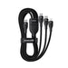 Baseus Flash Series 3 3in1 cable 100W USB-C - USB-C + USB-C+ Lightning 1.5m + 3 x 0.25 m - black - Cell phone