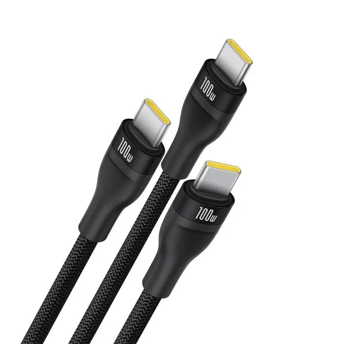 Baseus Flash Series Type C to C + C + C fast charging cable 480 Mbps Black - USB cablesAKG-KAB<<<GSM